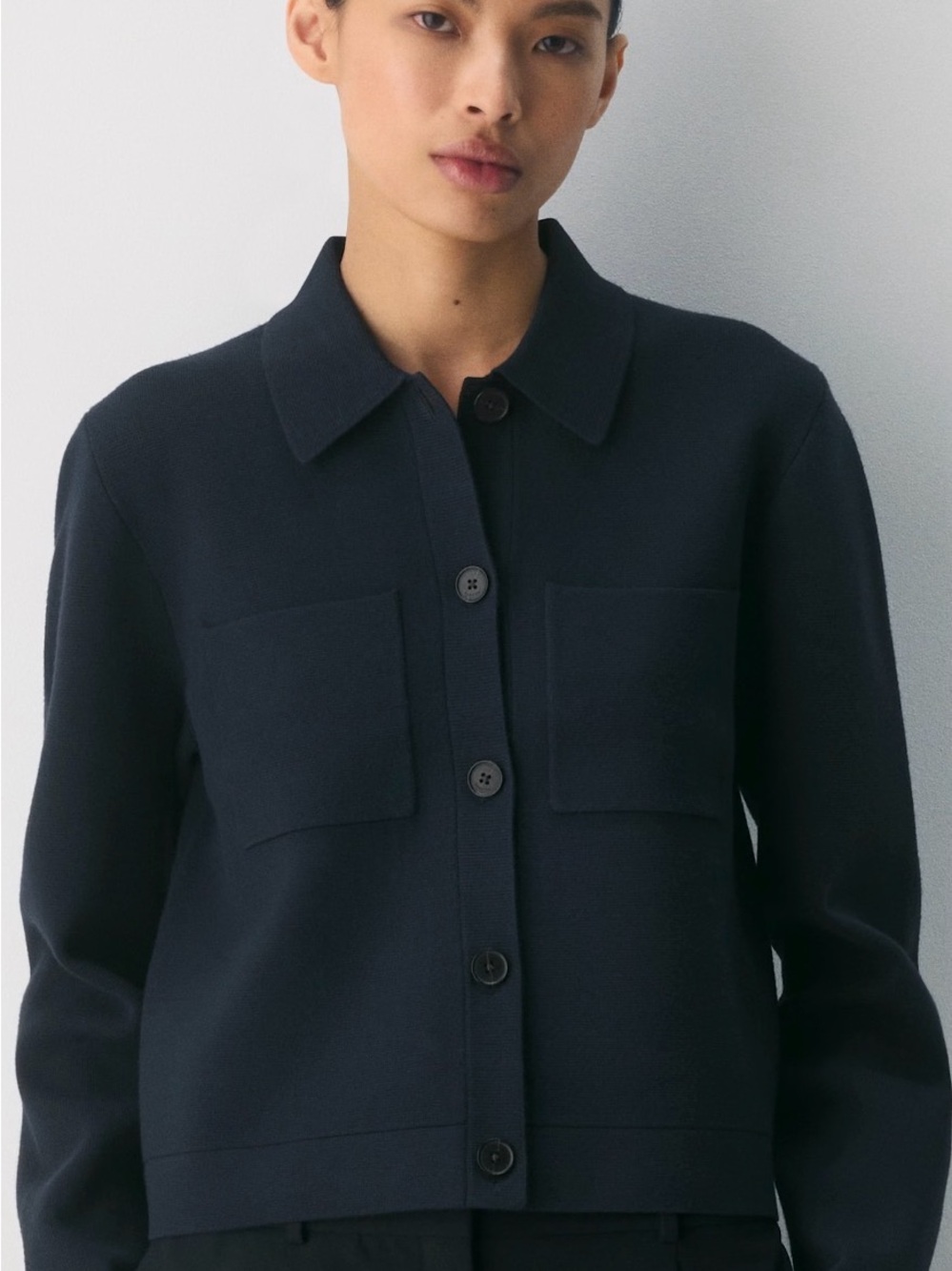 Babaton / Aritzia Society Cardigan Wonder Yarn Button-Front S